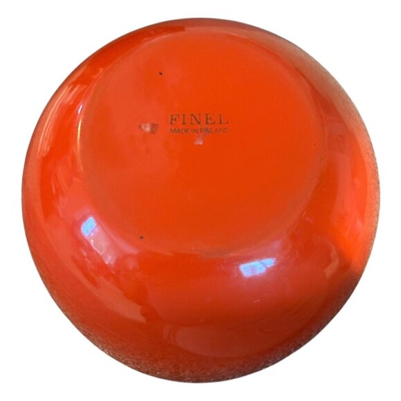 Vintage Kaj Franck Finel Finnish Enamel Bowl 1960's MCM Decor - Picture 4 of 7